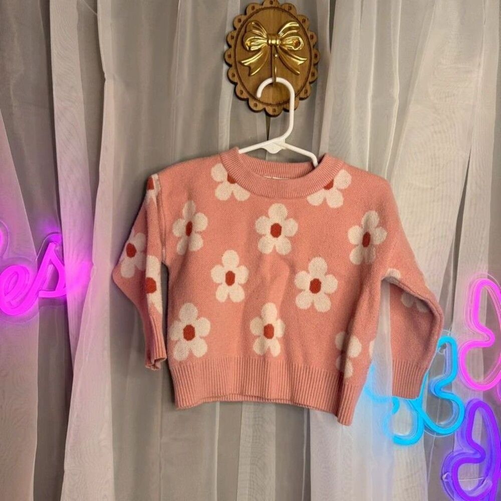 Pink floral sweatshirt